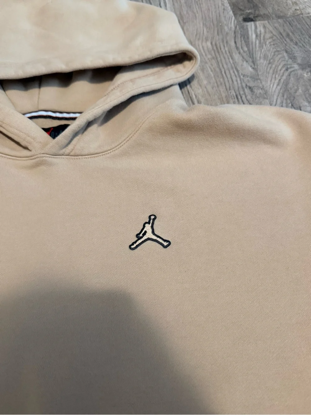 Jordan Beige Pullover Hoodie with Jumpman Logo